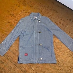 Ralph Lauren Railroad Striped Chore Fireman Toggle Jacket